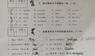 五年级语文期中考试家长评语怎么写 五年级期中考试卷